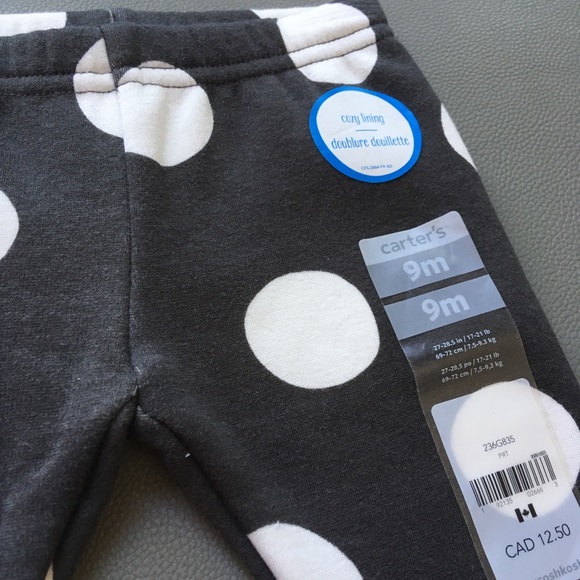 3 for 20$ NWT CARTER’S fleece lined pants - Picture 2 of 3